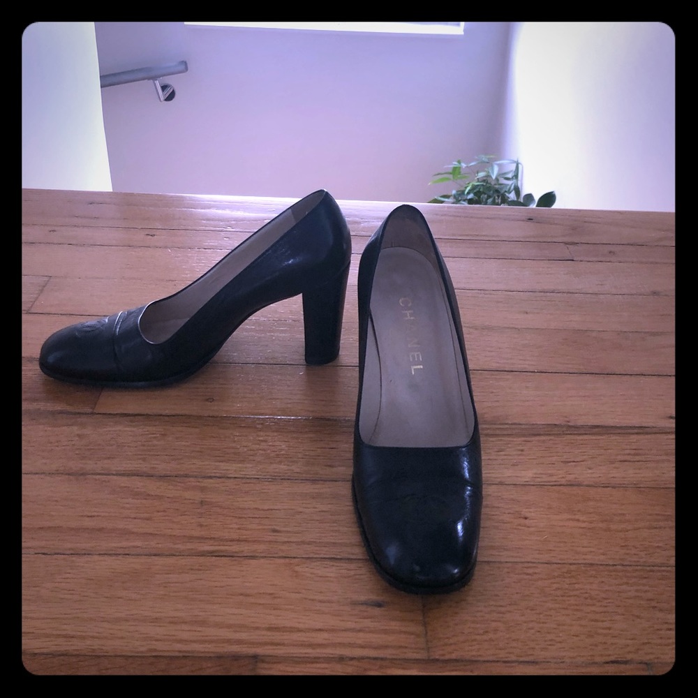 CHANEL Stack Heel Pumps